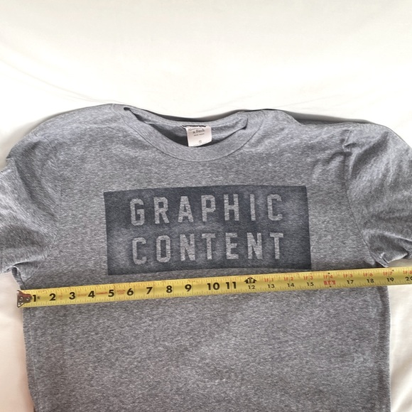 Gently Worn Abercrombie & Fitch Muscle Rare Graphic Content Men’s Tee Small Gray - Picture 9 of 12